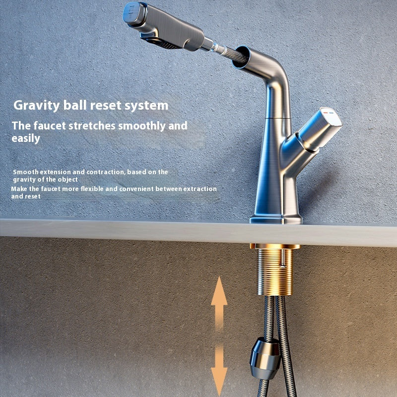 Adjustable Pull-Out Basin Mixer Tap