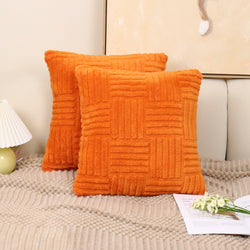 Woven Plush Cushion Cover 45x45cm