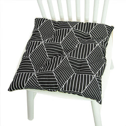 Geometric Square Cotton Chair Cushion 40x40cm