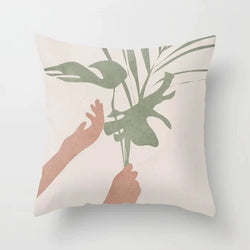 Leaf Pattern Cushion Cover 45x45cm