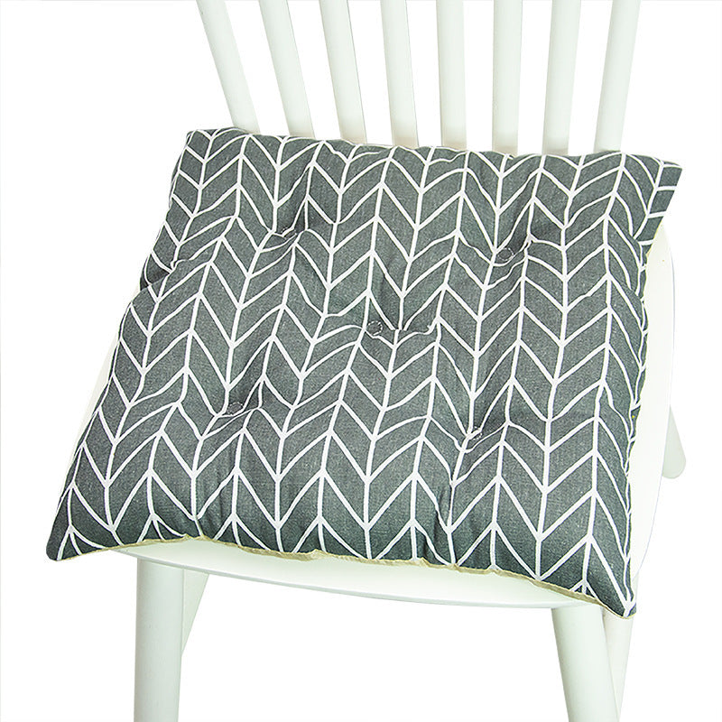 Geometric Square Cotton Chair Cushion 40x40cm