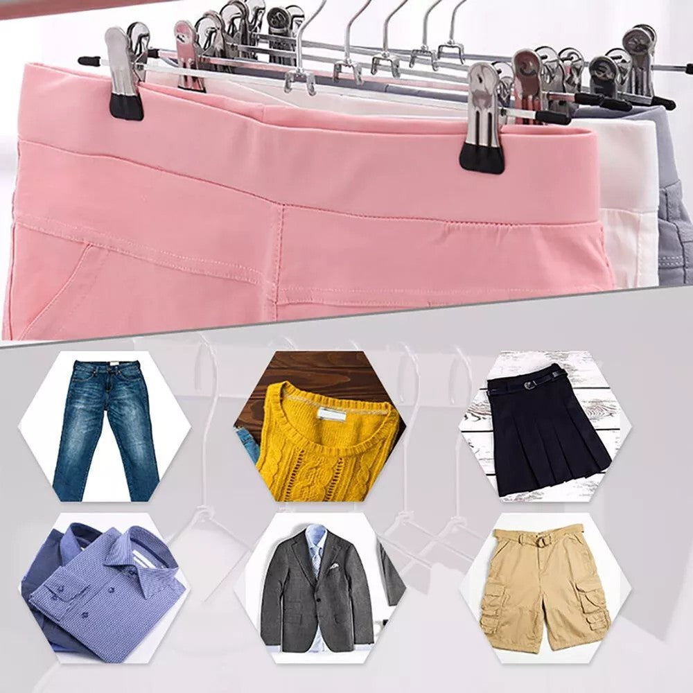 Stainless Steel Clips Hangers 10 Pcs