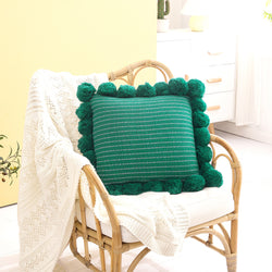 Textured Cushion with Tassels