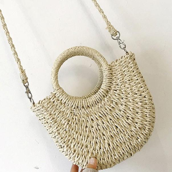 Woven Straw Handbag