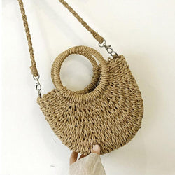 Woven Straw Handbag