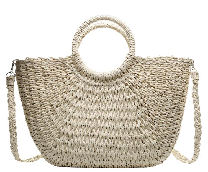 Woven Straw Handbag