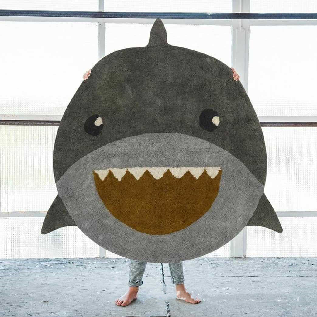 Shark-shaped Floor Mat, 110cm