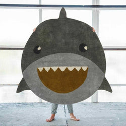 Shark-shaped Floor Mat, 110cm