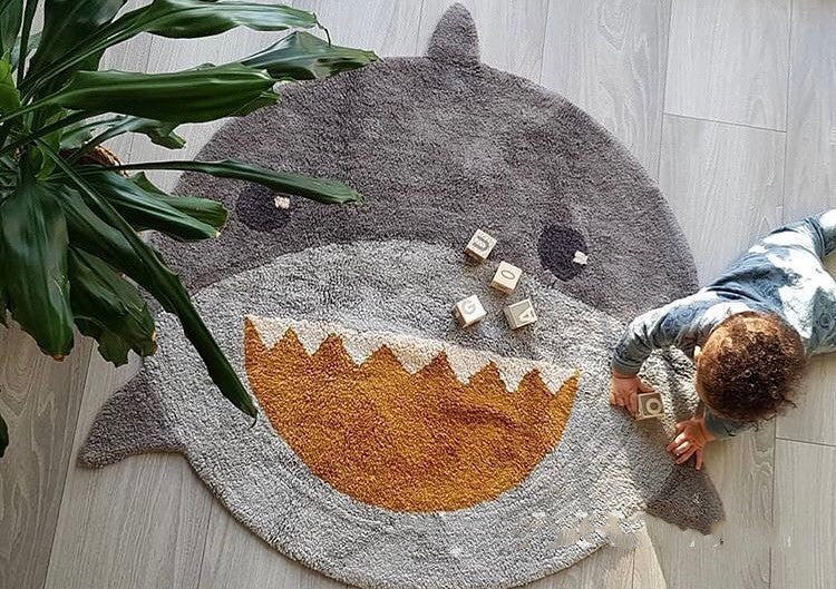 Shark-shaped Floor Mat, 110cm