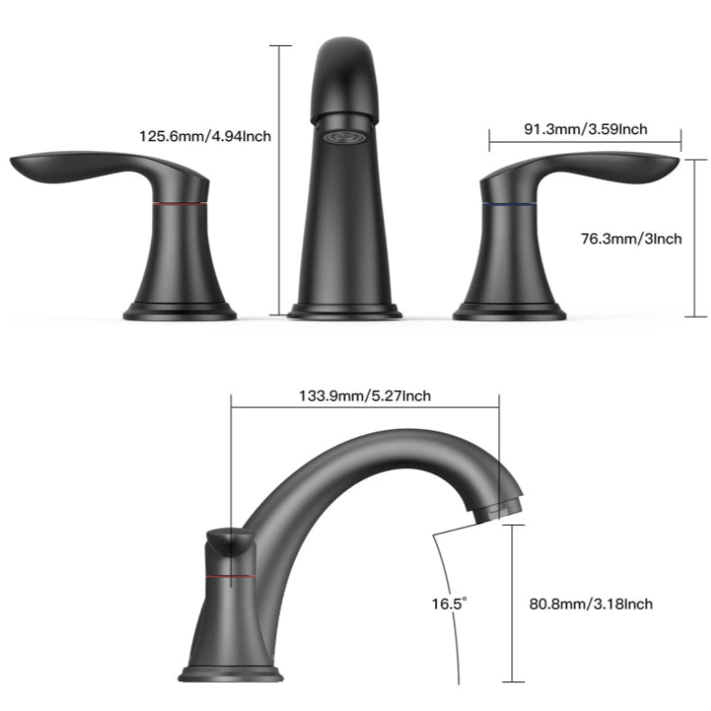 Dual-Handle Basin Tap Set