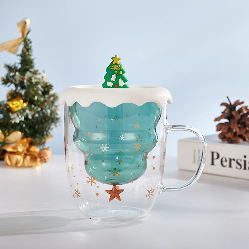 Christmas Tree Glass Mug