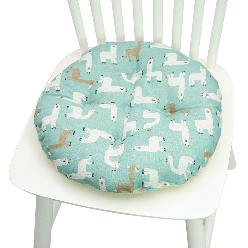 Cute Cartoon Round Cotton Chair Cushion 40cm