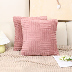 Woven Plush Cushion Cover 45x45cm