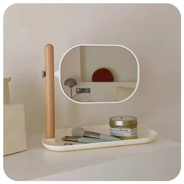 Desk Mirror with Tray