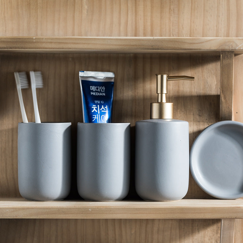 Matte Bathroom Accessory Set