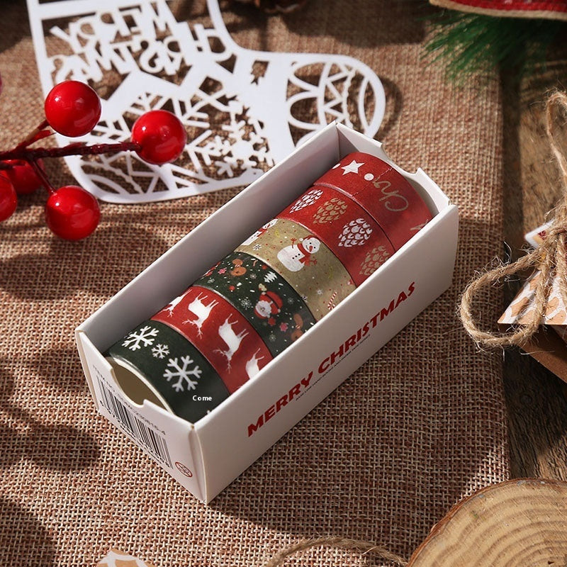 Christmas Gift Paper Tape 6 Rolls