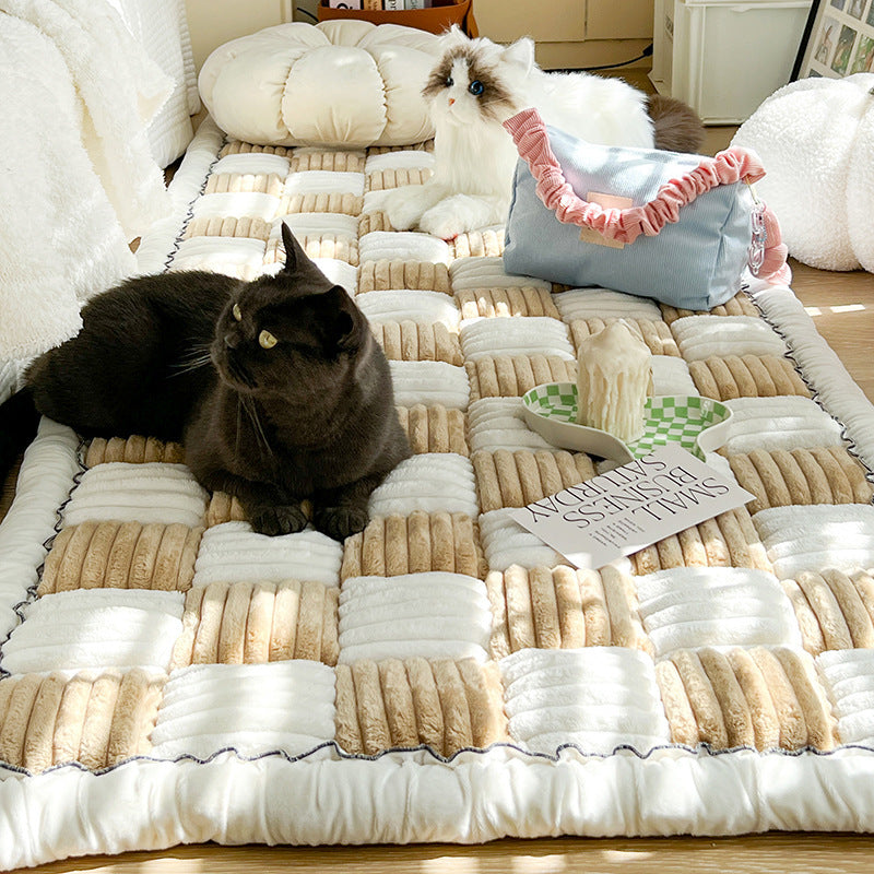 Patchwork Plush Pet Mat