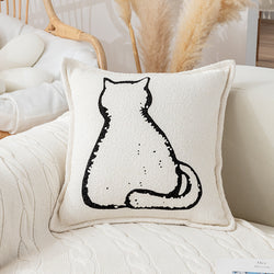 Printed Cat Pattern Cushion 45x45cm