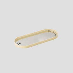 Mirror-base Oval Tray