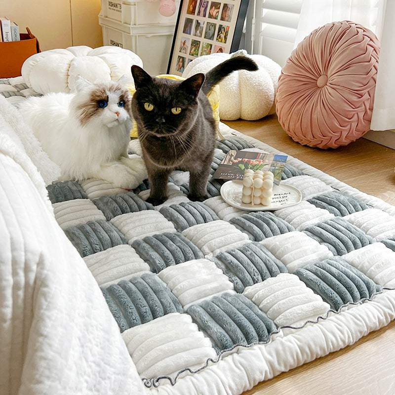 Patchwork Plush Pet Mat