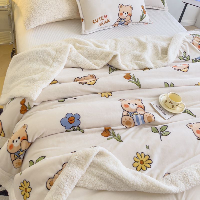 Cute Pattern Fuffy Blanket