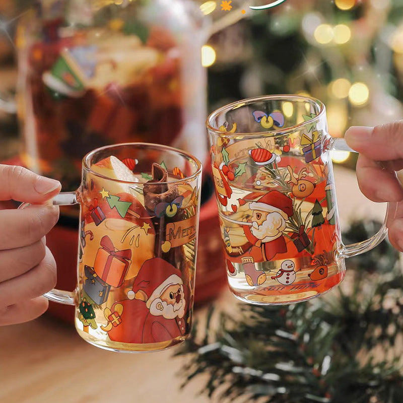 Christmas Festive Glass Mug