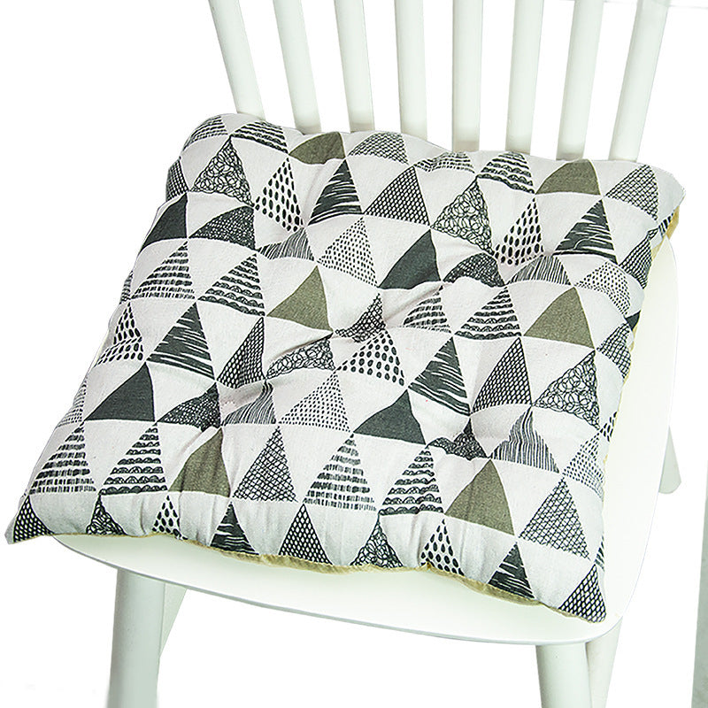 Geometric Square Cotton Chair Cushion 40x40cm