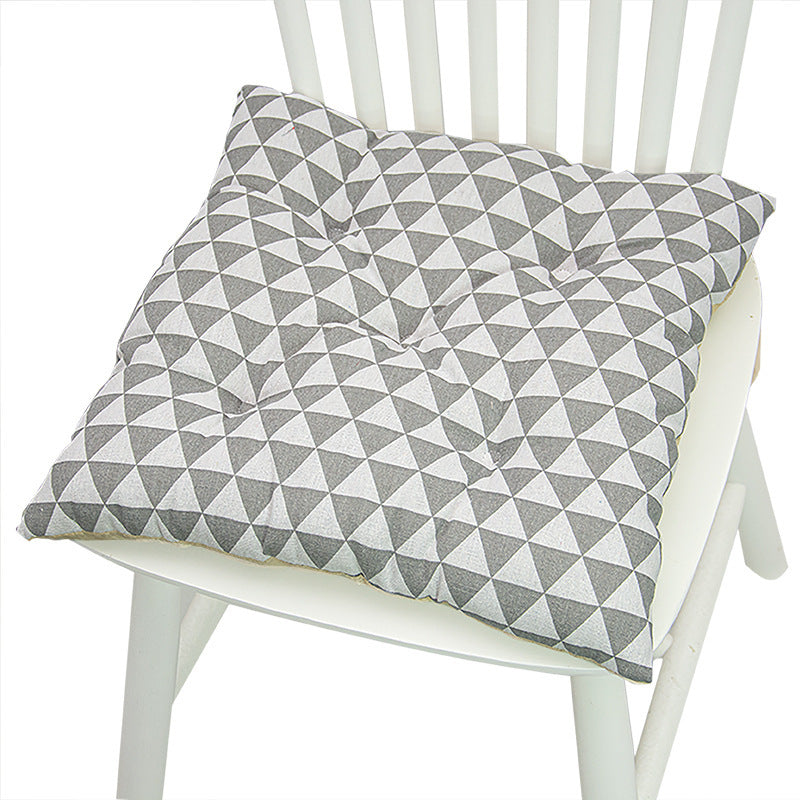 Geometric Square Cotton Chair Cushion 40x40cm