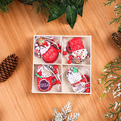 Wooden Gingerbread Ornament Set of 12