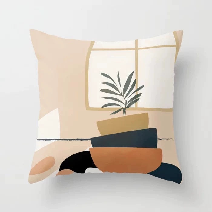 Leaf Pattern Cushion Cover 45x45cm