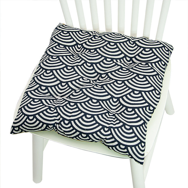 Geometric Square Cotton Chair Cushion 40x40cm