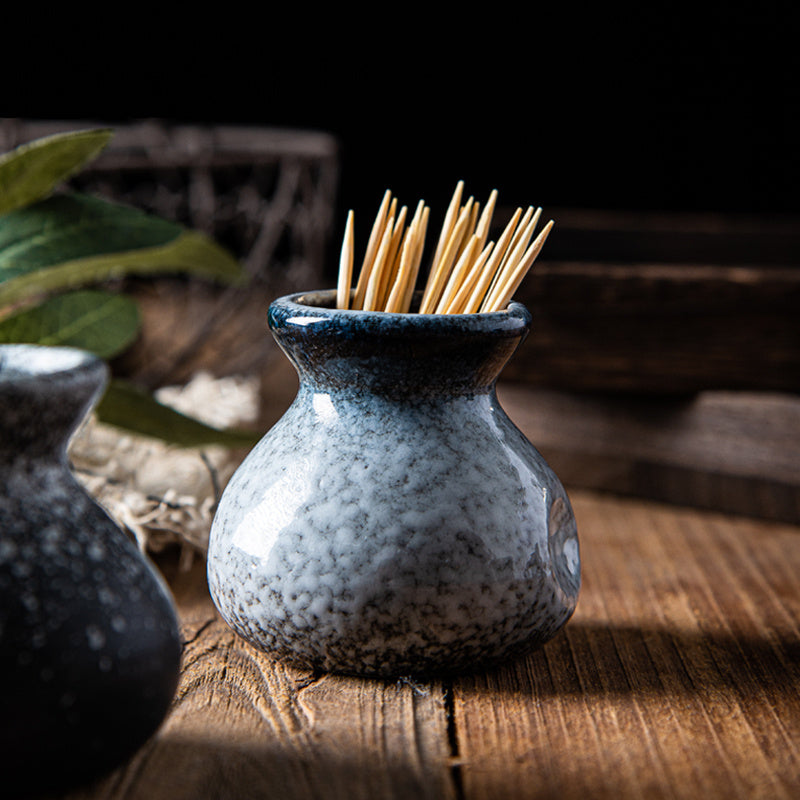 Rustic Ceramic Toothpick Holder