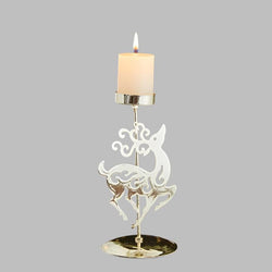 Golden Holiday Candle Holder