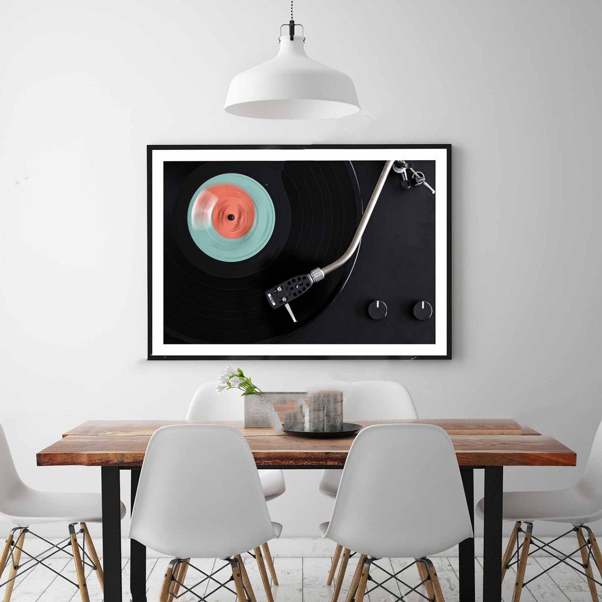 Vinyl Record Player Canvas Poster