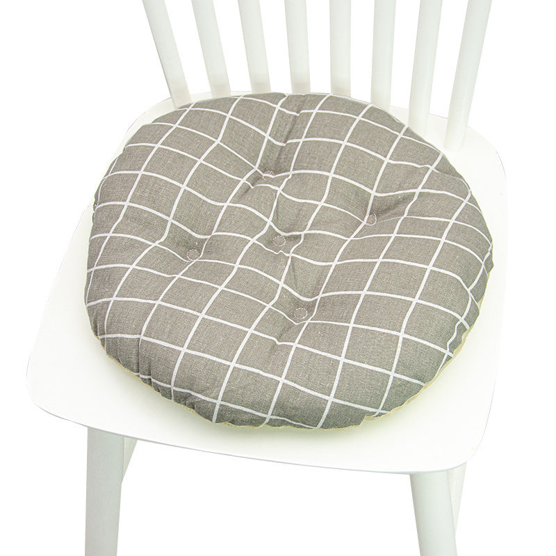 Geometric Round Cotton Chair Cushion 40cm