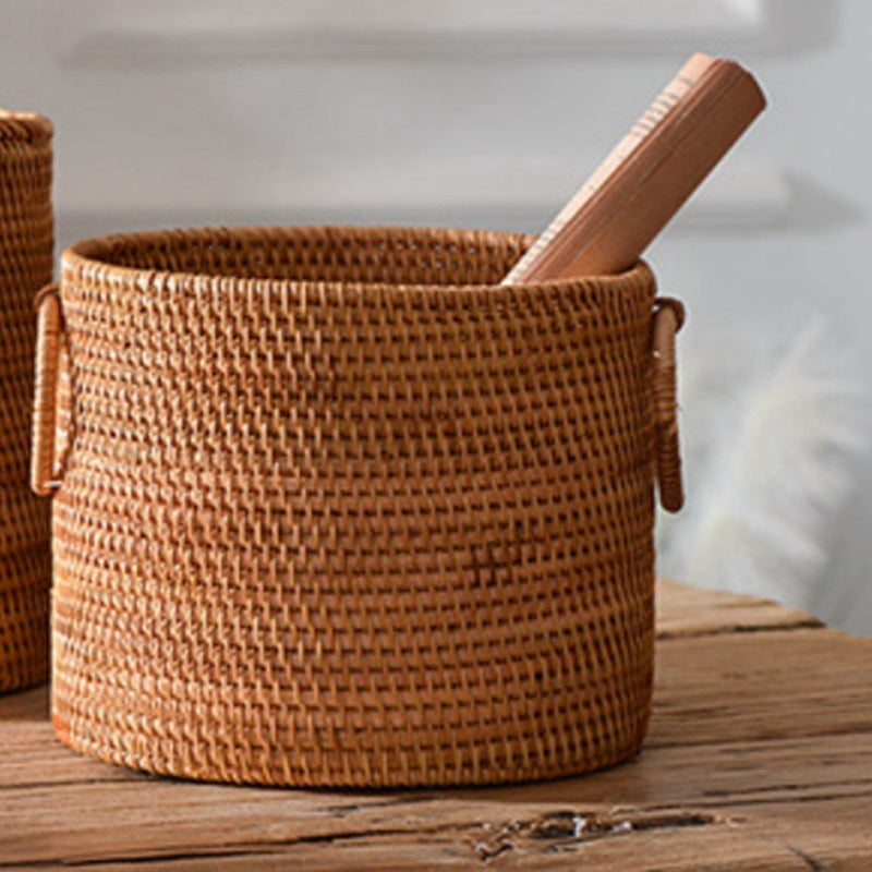 Hand-woven Rattan Bucket