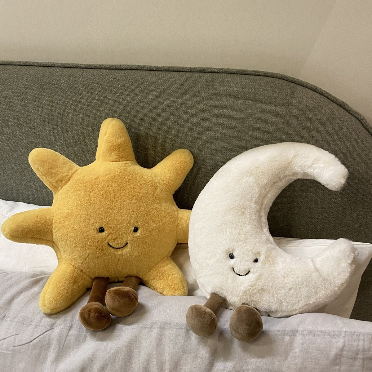 Smiling Face Sun Moon Cushion