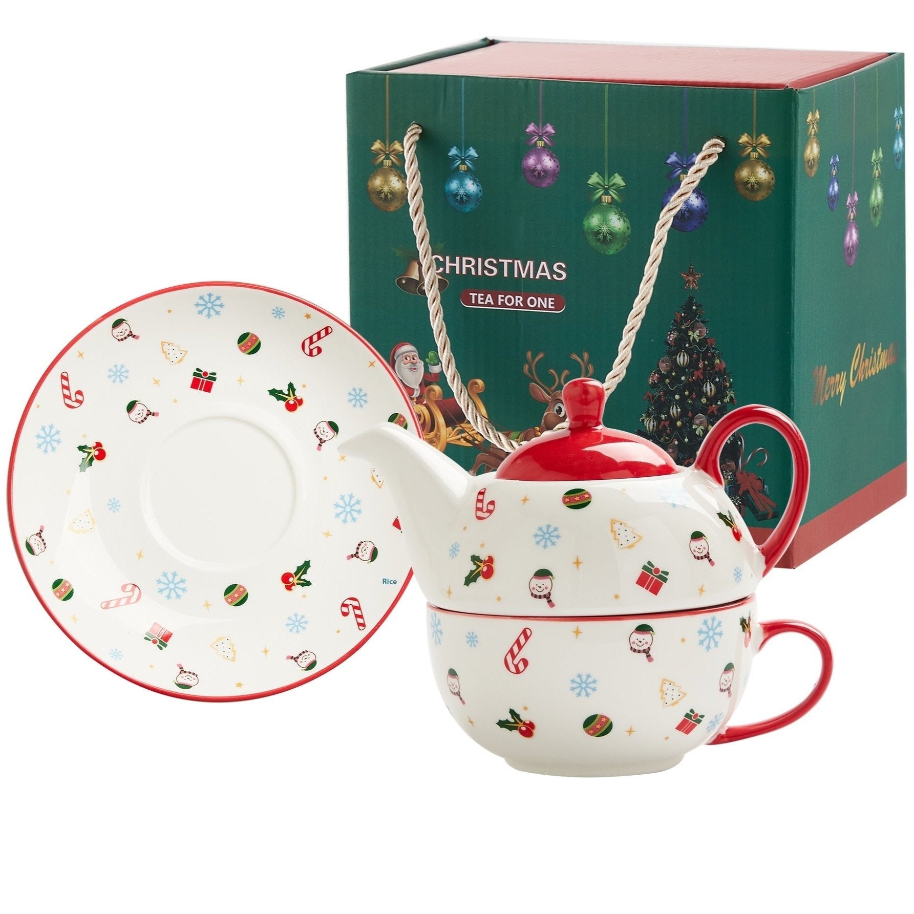 Christmas Teapot Set Gift Box