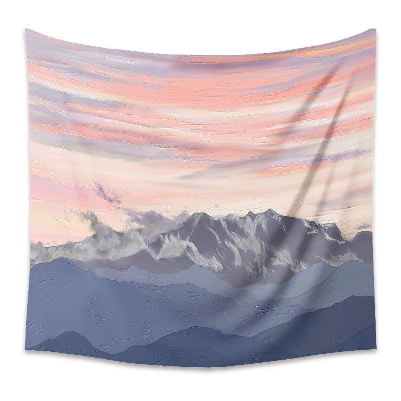 Misty Mountain Dawn Tapestry