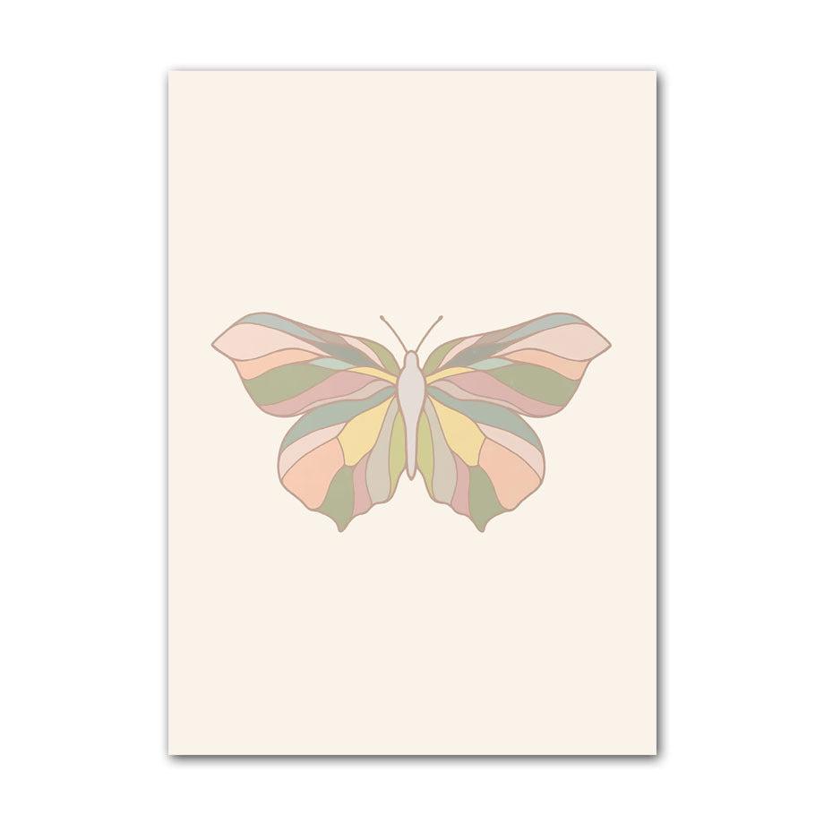 Pastel Butterfly Canvas Art