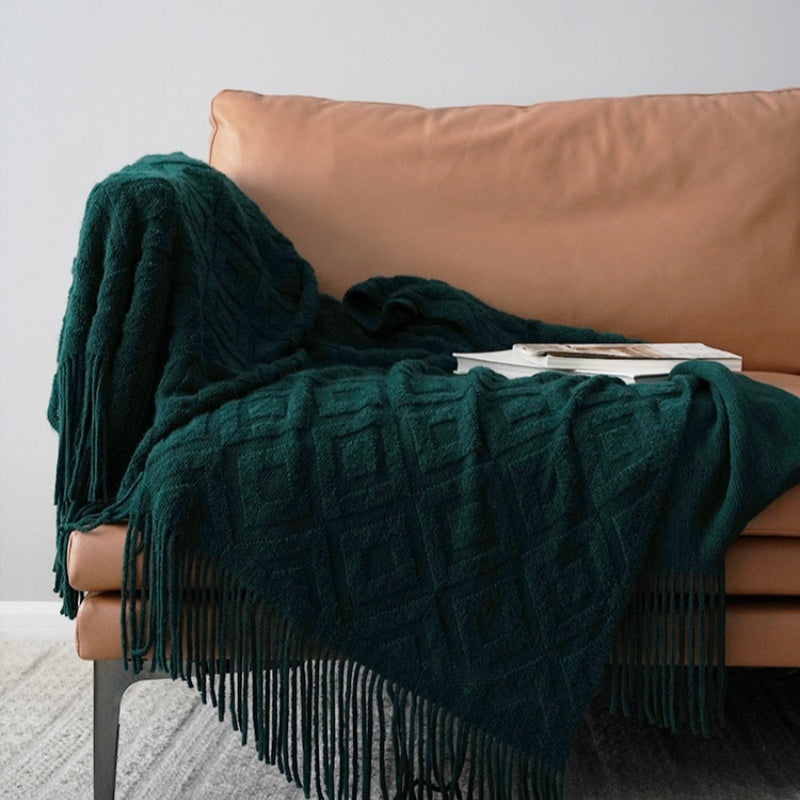 Jacquard Knitted Throw, 130x240cm