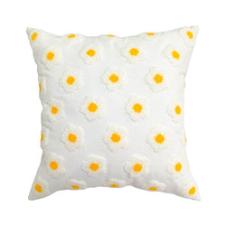 Embroidered Floral Cushion Cover 45x45cm