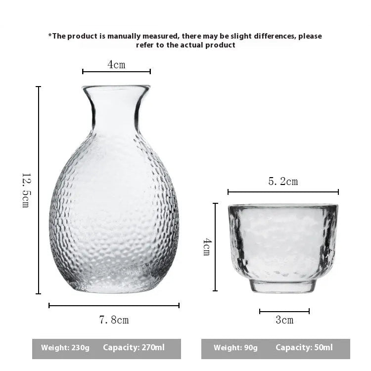 Hand-Blown Sake Pour Set