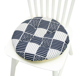 Geometric Round Cotton Chair Cushion 40cm