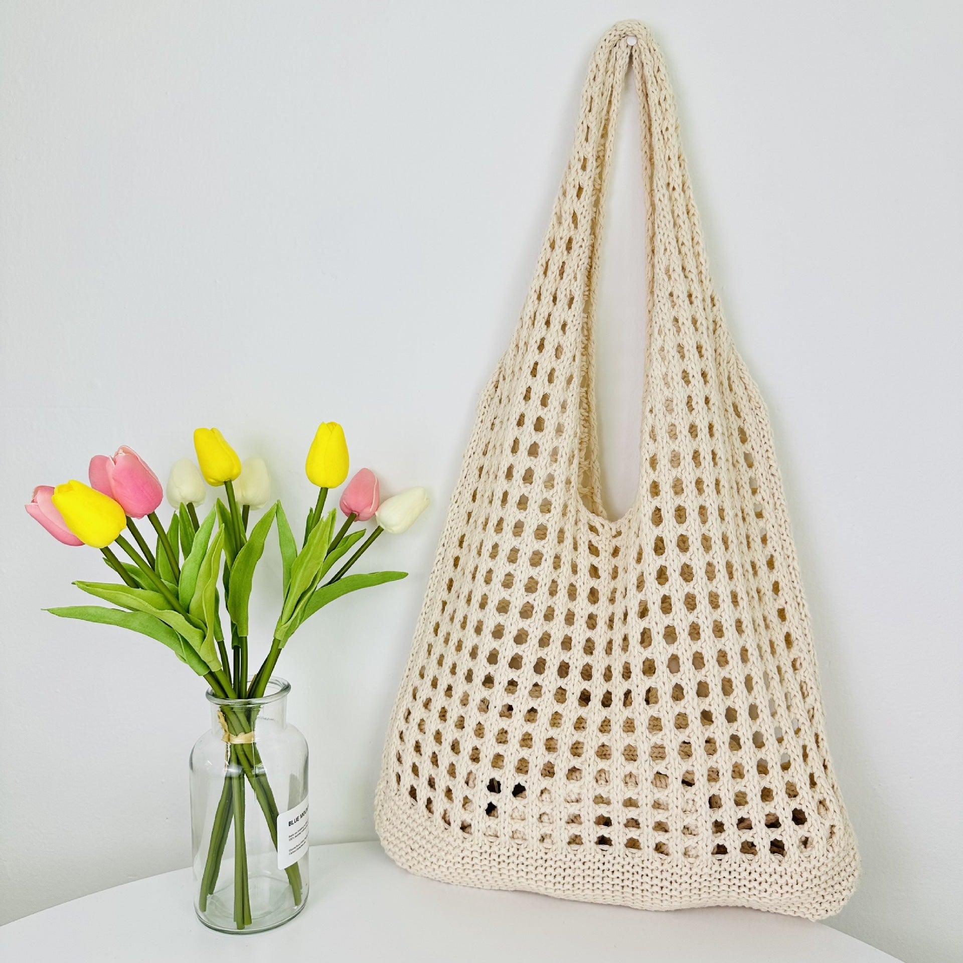 Hollow Crochet Tote Bag