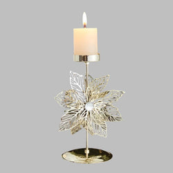 Golden Holiday Candle Holder