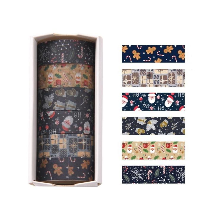 Christmas Gift Paper Tape 6 Rolls