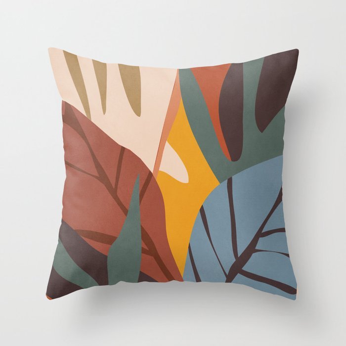 Leaf Pattern Cushion Cover 45x45cm