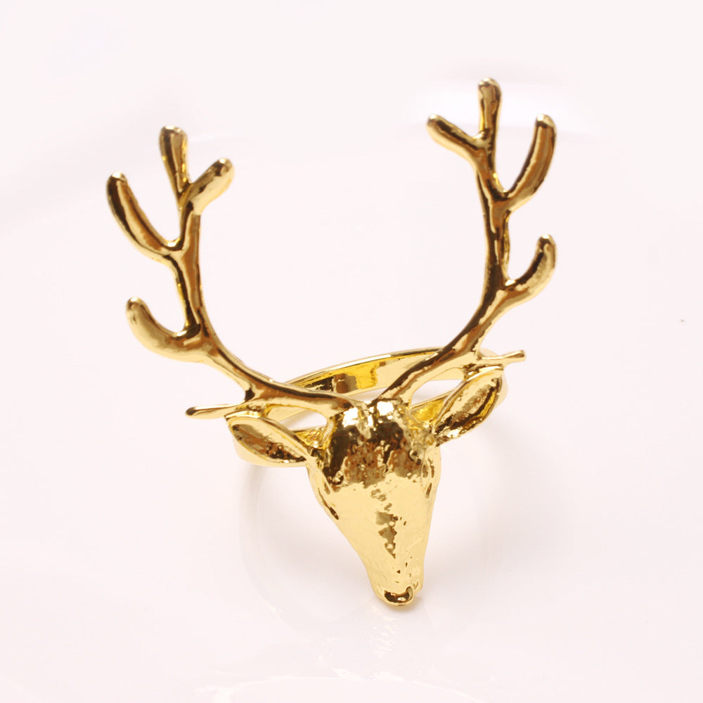 Elk Napkin Ring 4 Pcs