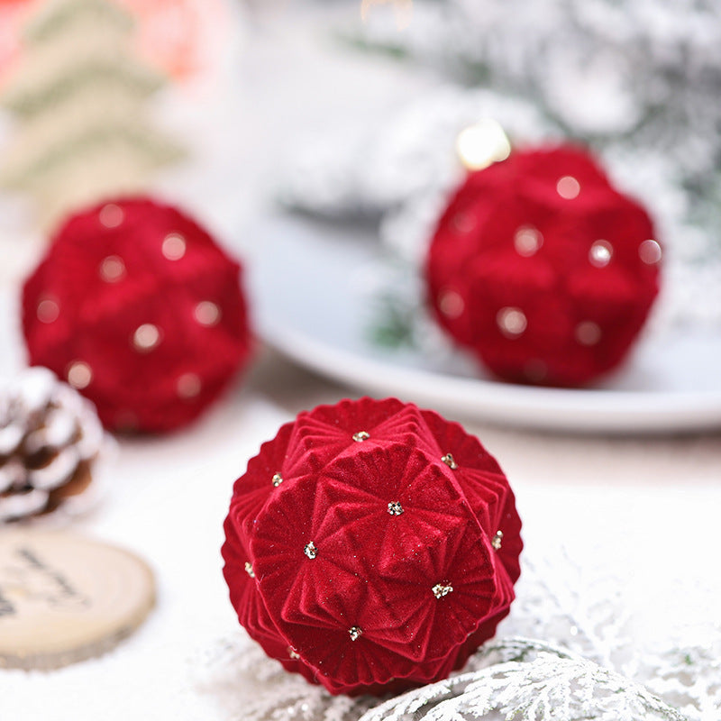 Christmas Tree Velvet Baubles Set